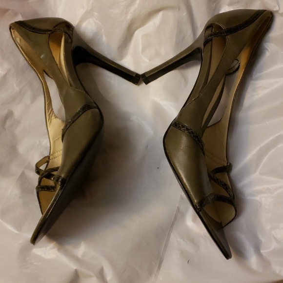 Nine West Leather Upper High Heel Shoes Size 6.5M - Picture 3 of 8